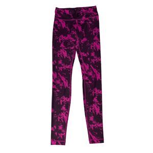 Lululemon Wunder Under Leggings Womens 4 Purple Tie Dye Luon Pull On Stretch